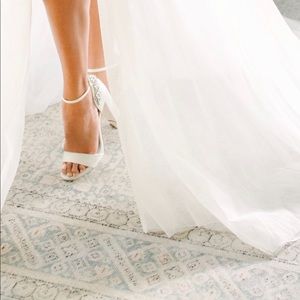 White by Vera Wang Satin platform sandals